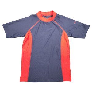 Boy's Columbia Omni-Shade Sun Protection Swim Shirt Size 8 Red Blue Top